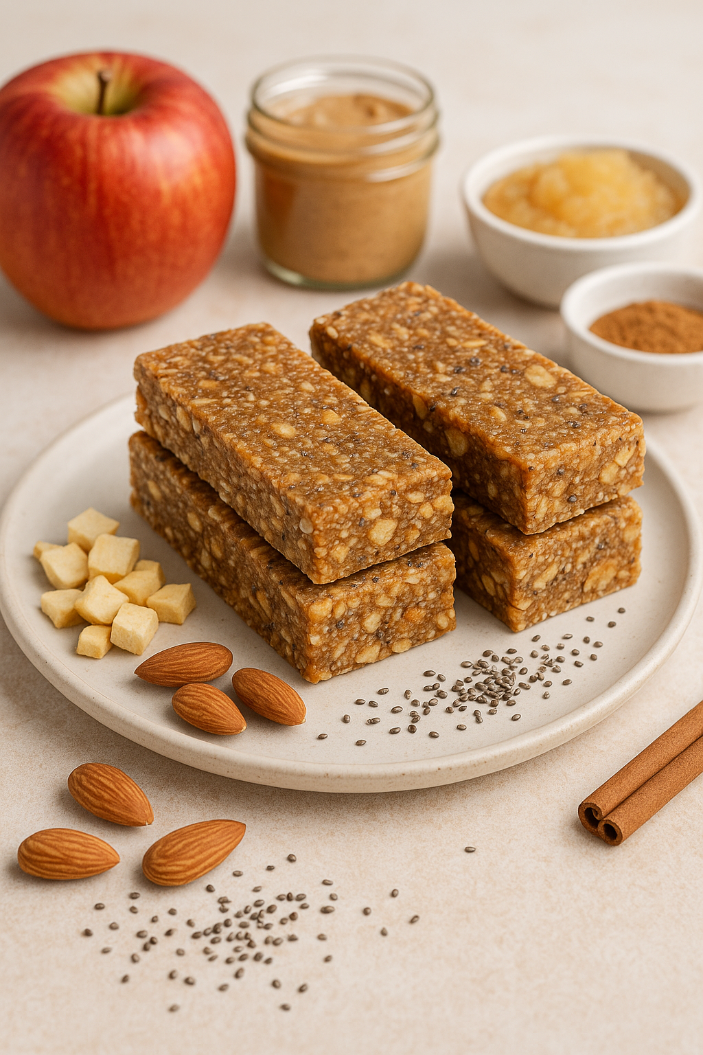 Apple Cinnamon Energy Bars Recipe for Snack Time