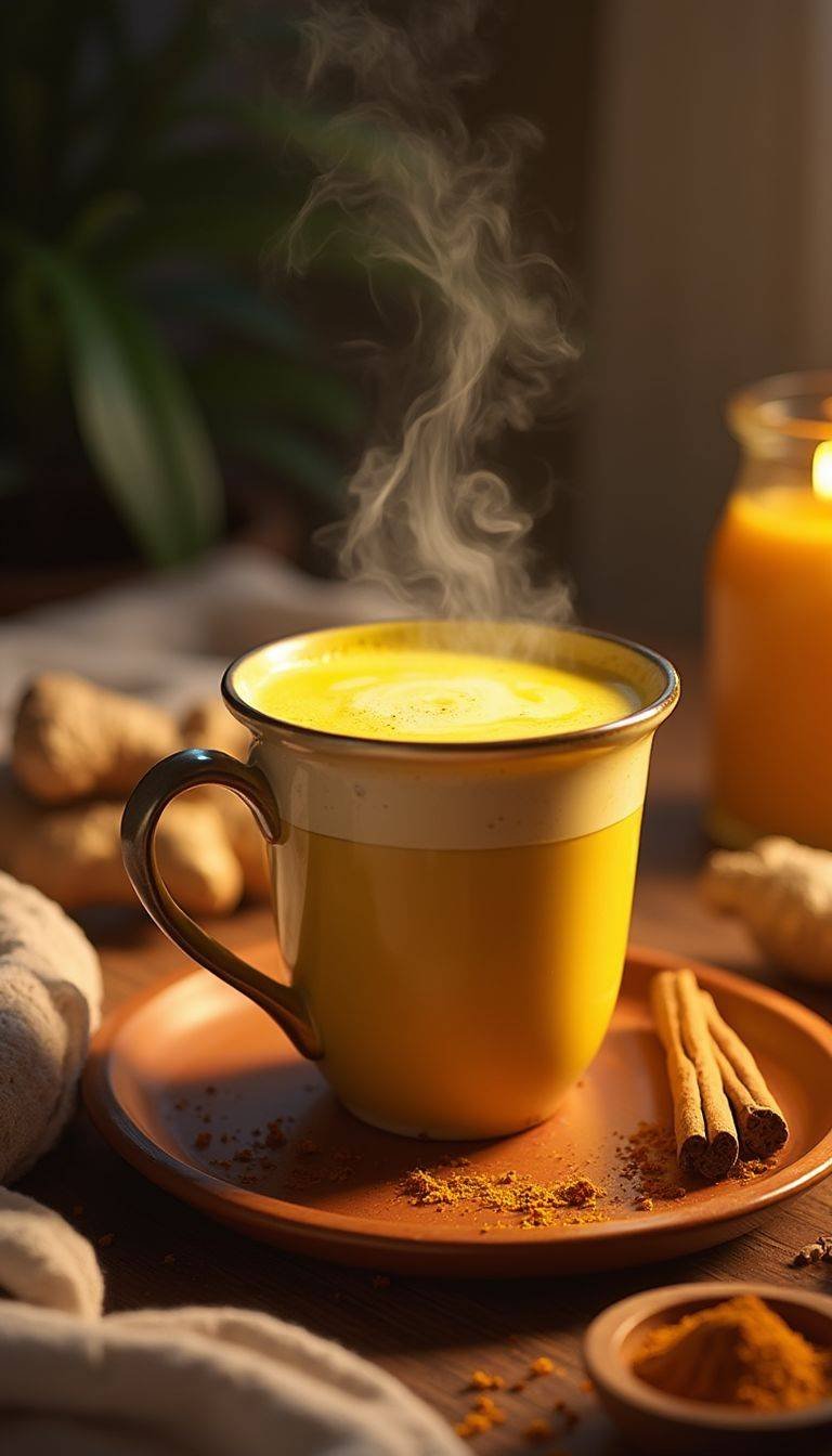 Turmeric Golden Milk Latte Recipe for Evening
