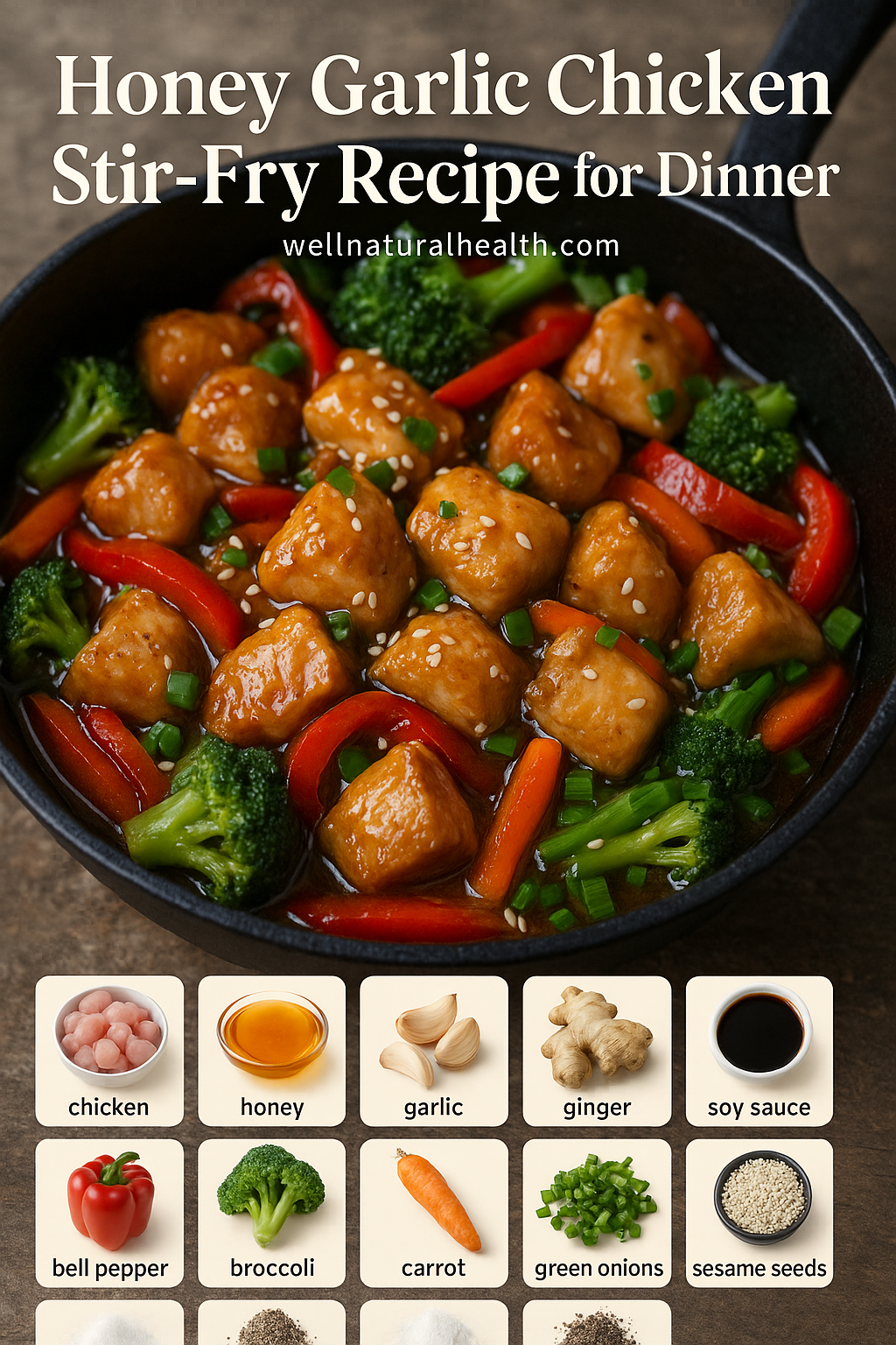 Honey Garlic Chicken Stir-Fry Recipe for Dinner