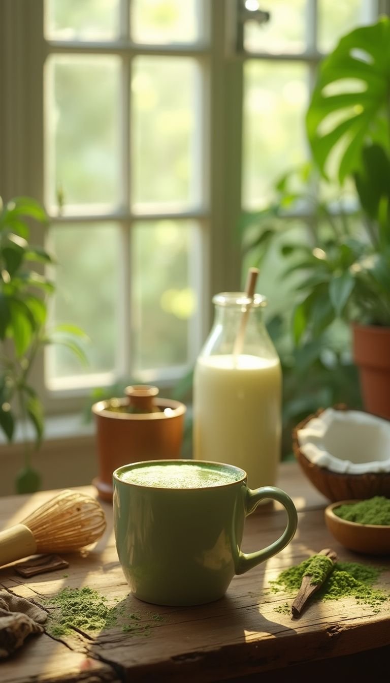 Matcha Coconut Latte Recipe for Morning